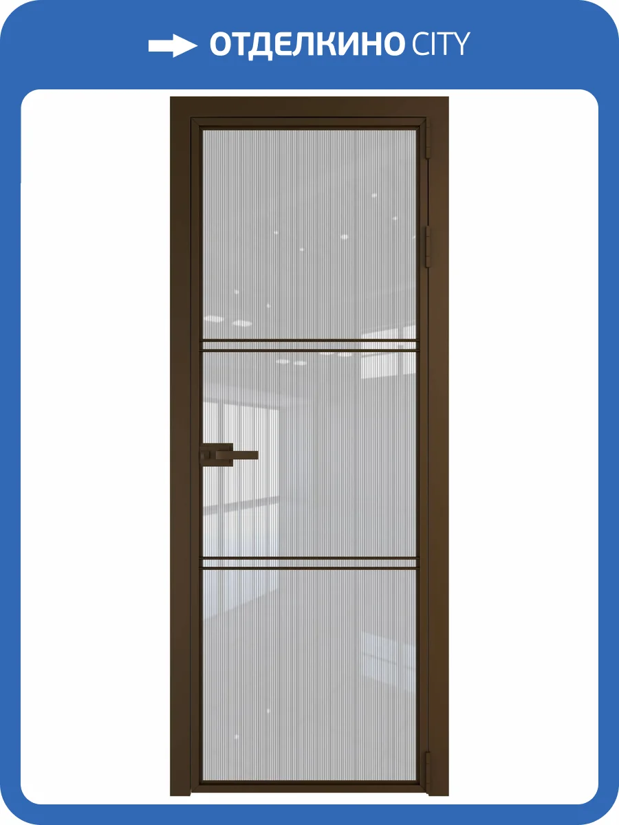 Межкомнатная дверь Profil Doors 3 AX цвет профиля Деорэ, стекло безопасное 6 мм страйп 700x2000 фото 2