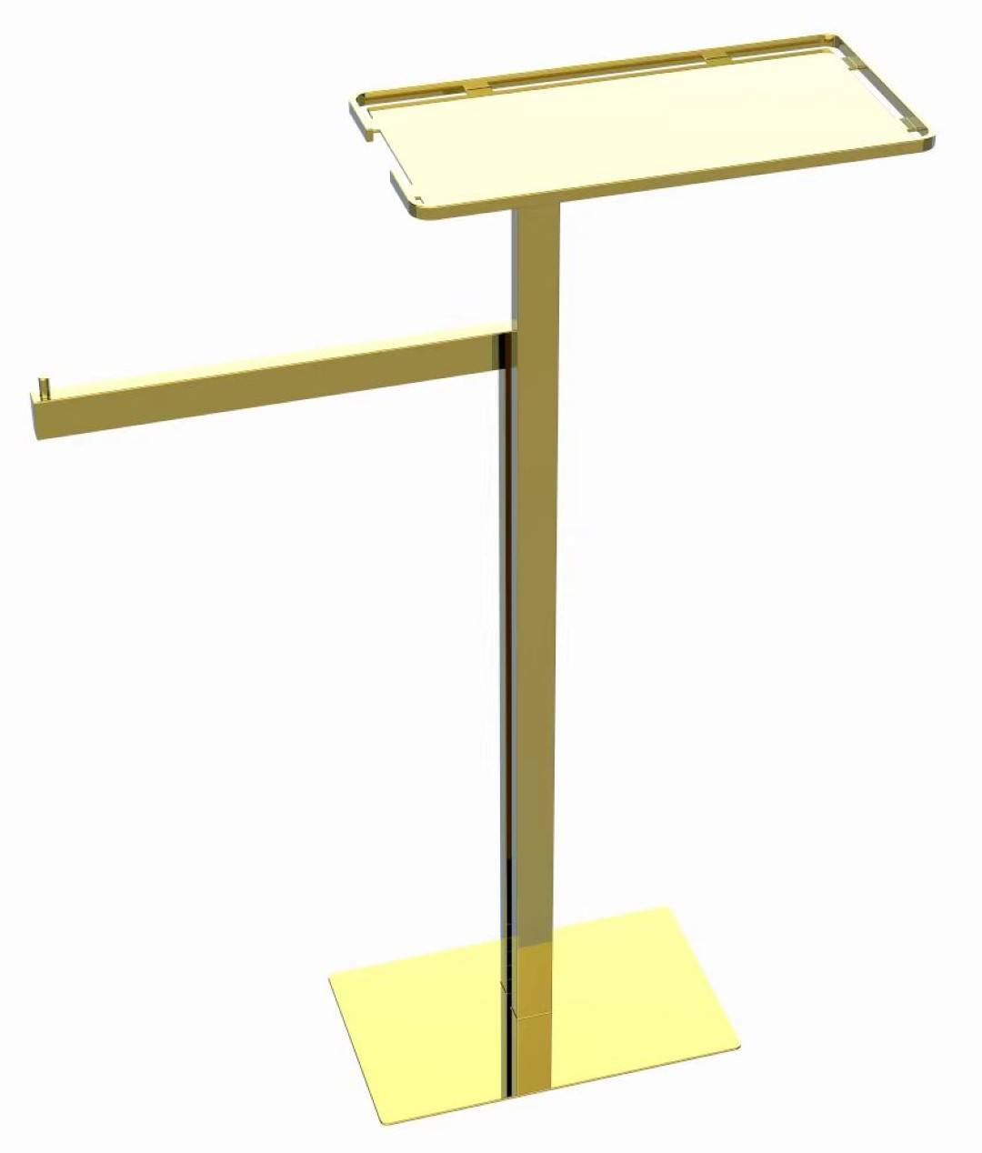 Стойка Boheme 10952-G с полкой и полотенцедержателем, Gold