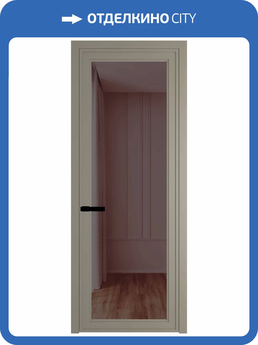 Межкомнатная дверь Profil Doors 1 AGP цвет профиля Никель матовый, стекло безопасное 6 мм золотистая бронза 700x2000 фото 2