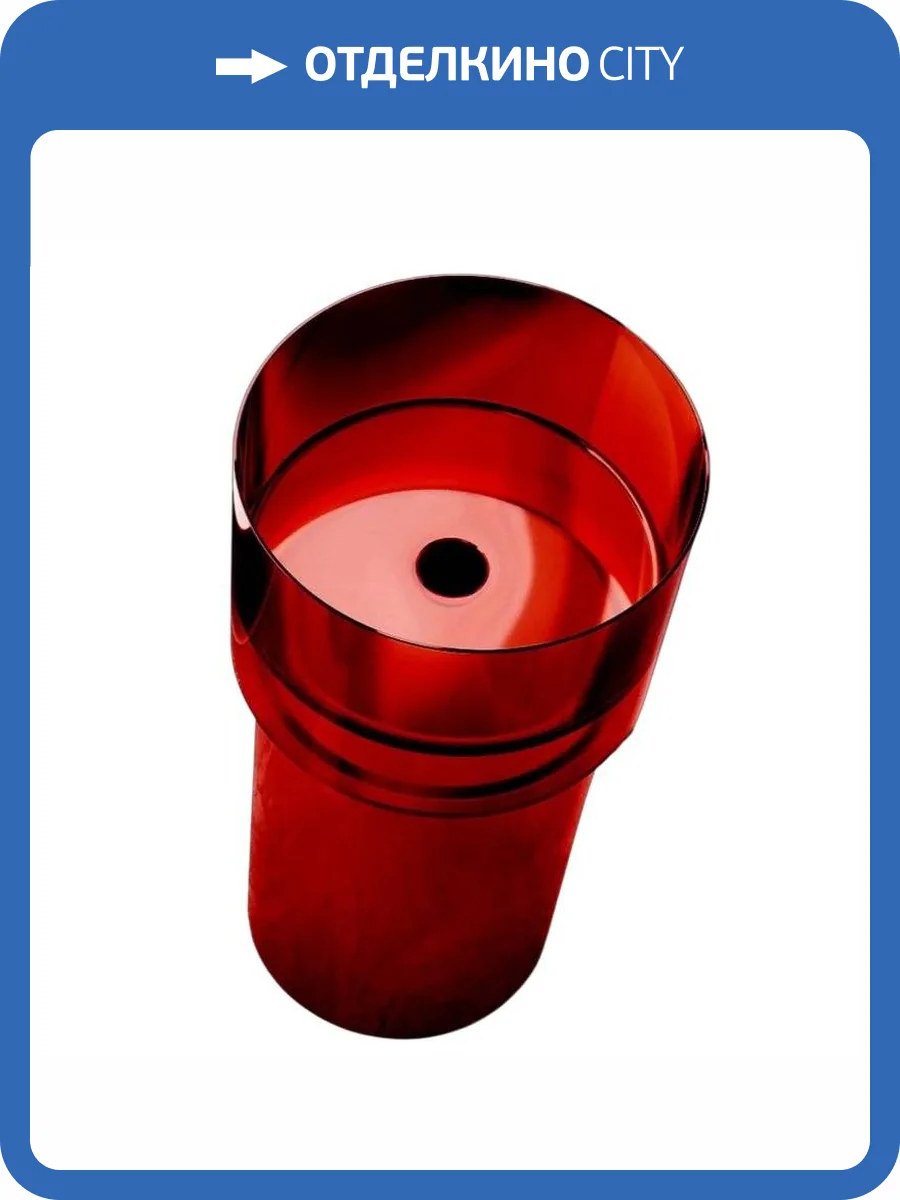 Раковина с пьедесталом Abber Kristall AT2701Rubin прозрачная, 45 см, красная фото 4