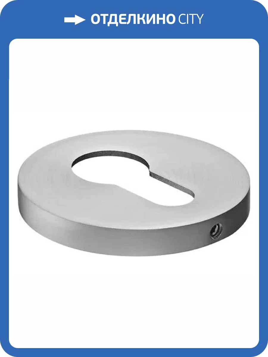 Дверная накладка Morelli MH-KH-R6 MSC матовый сатинированный хром, на круглой розетке 6 мм фото 2