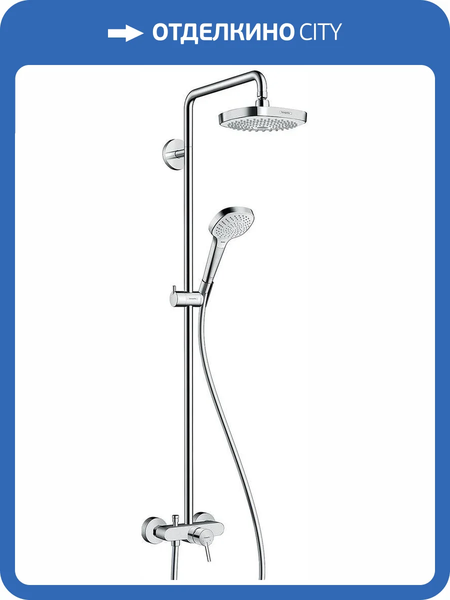 Душевая стойка Hansgrohe Croma 27258400 Select E 180, со смесителем фото 3