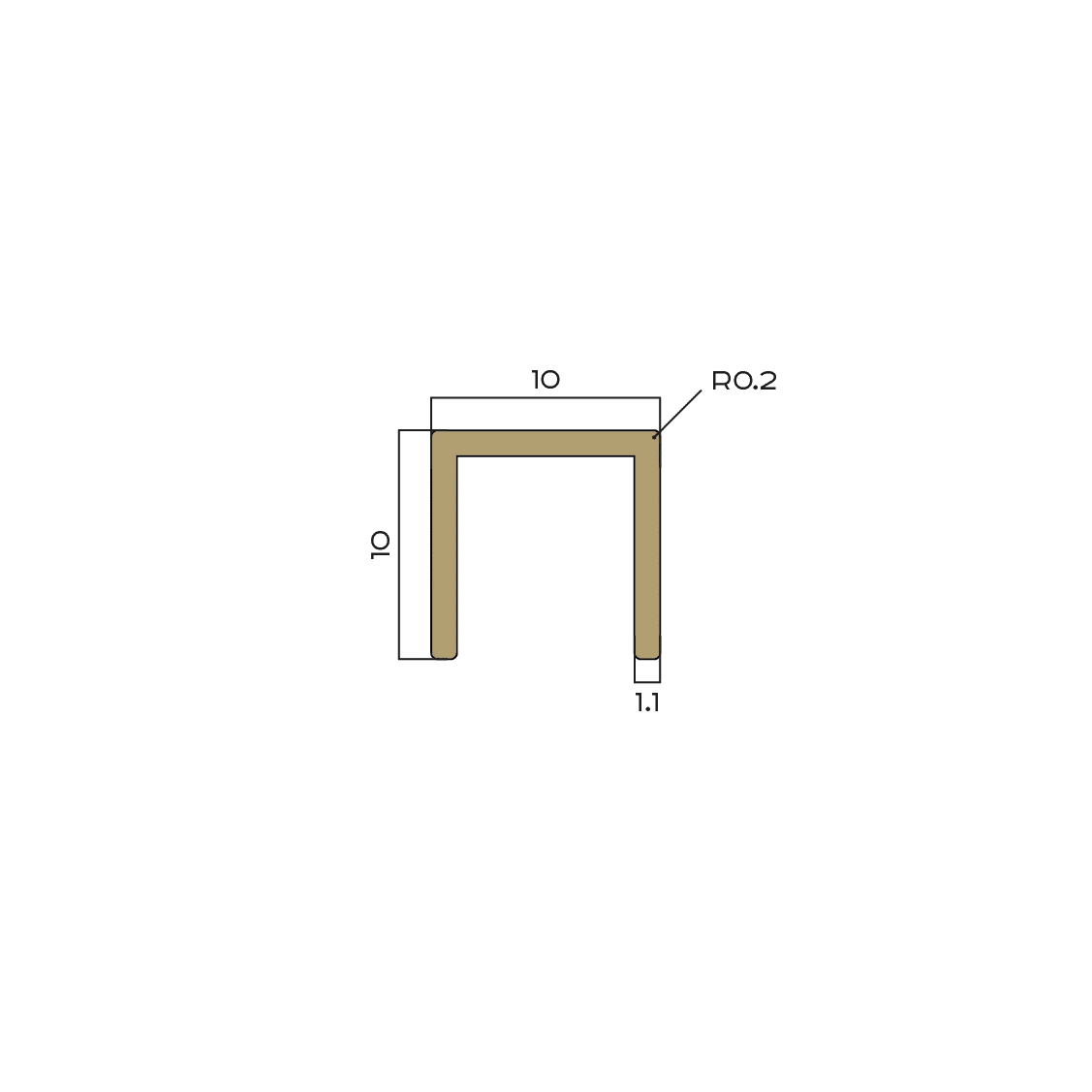 Профиль П-образный Neexy pvl83-01 P полированная 270x1x1 фото 2