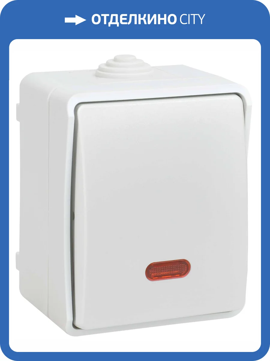 Выключатель 1-клавишный проходной IEK Fors EVS11-K01-10-54-DC белый фото 2