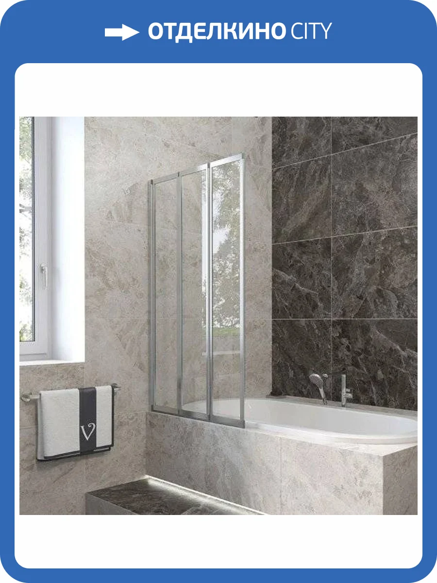 Шторка на ванну Veconi Palau PL-73L 90 см фото 5