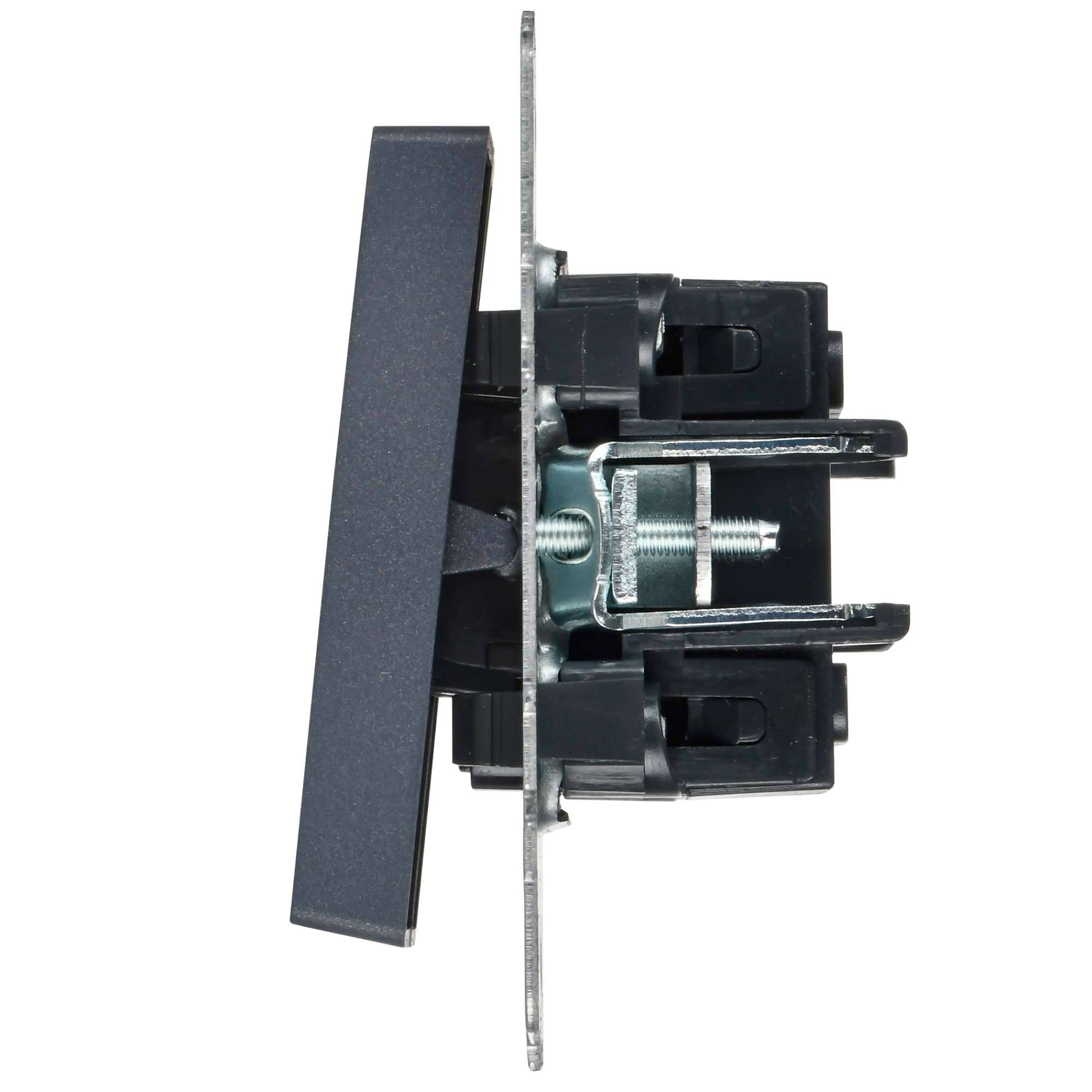 Выключатель 2-клавишный IEK Brite BR-V20-2-10-K35 маренго фото 4