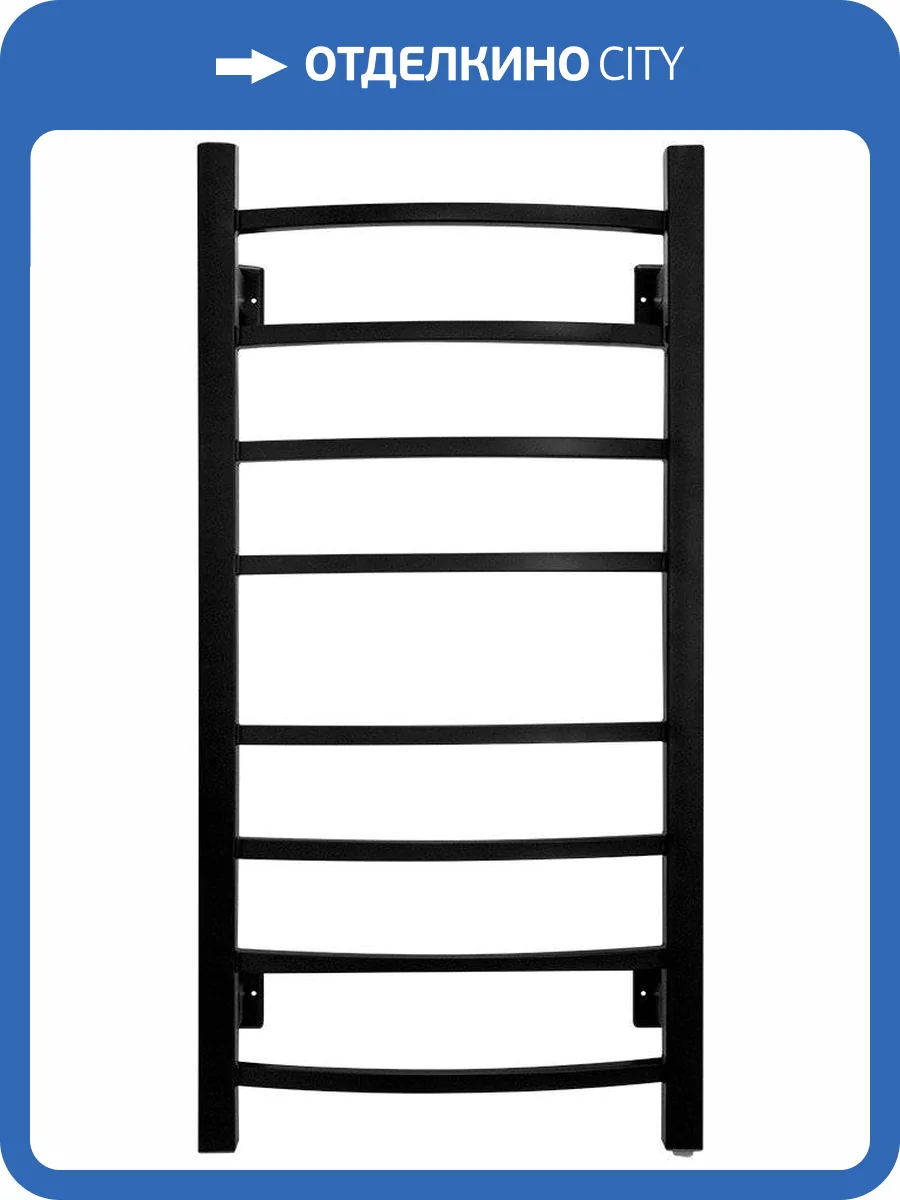 Полотенцесушитель электрический Energy Grand 80x40 черный матовый фото 3