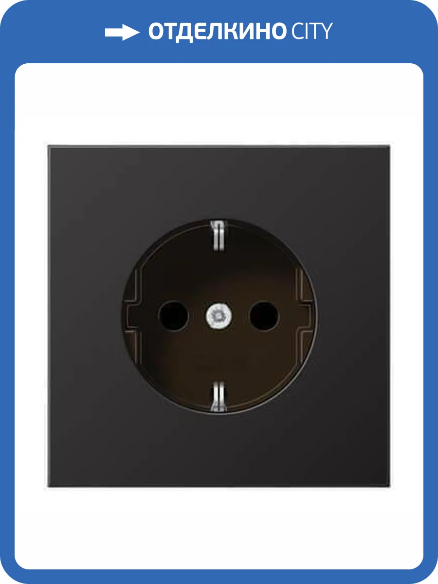 Розетка с заземлением безвинтовой зажим Jung LS 990 dark AL1520D фото 2