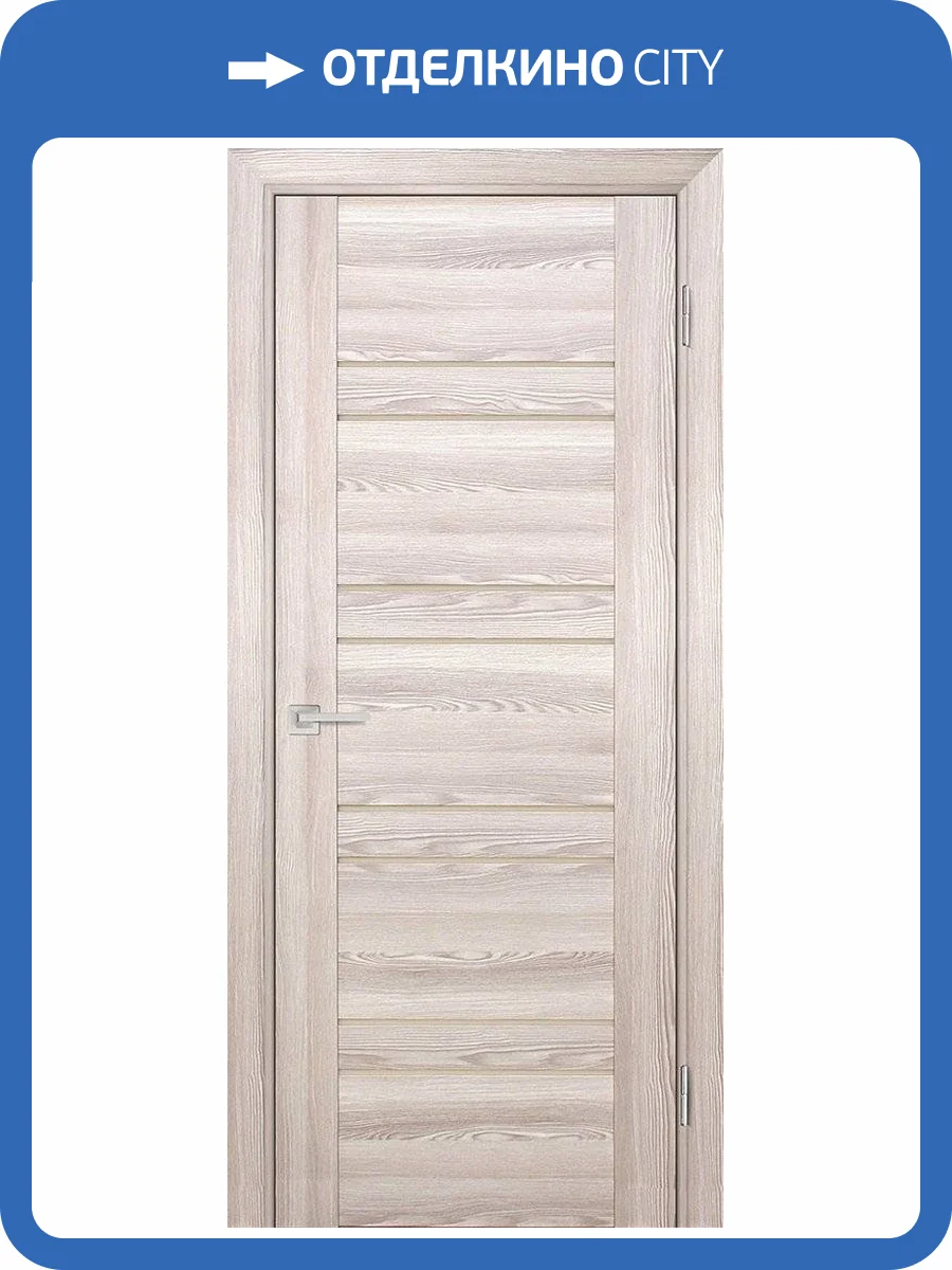 Межкомнатная дверь Profilo Porte экошпон PSK-1, остеклённая, лакобель крем, ривьера крен-экрю 600x2000 фото 2