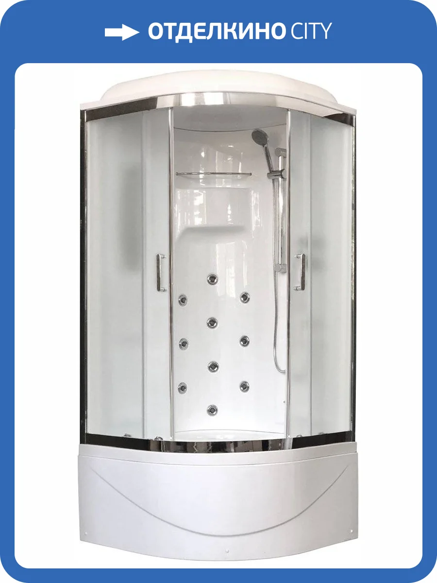 Душевая кабина Royal Bath RB90NRW-C-CH+Р с высоким поддоном, с хамамом и сиденьем фото 2