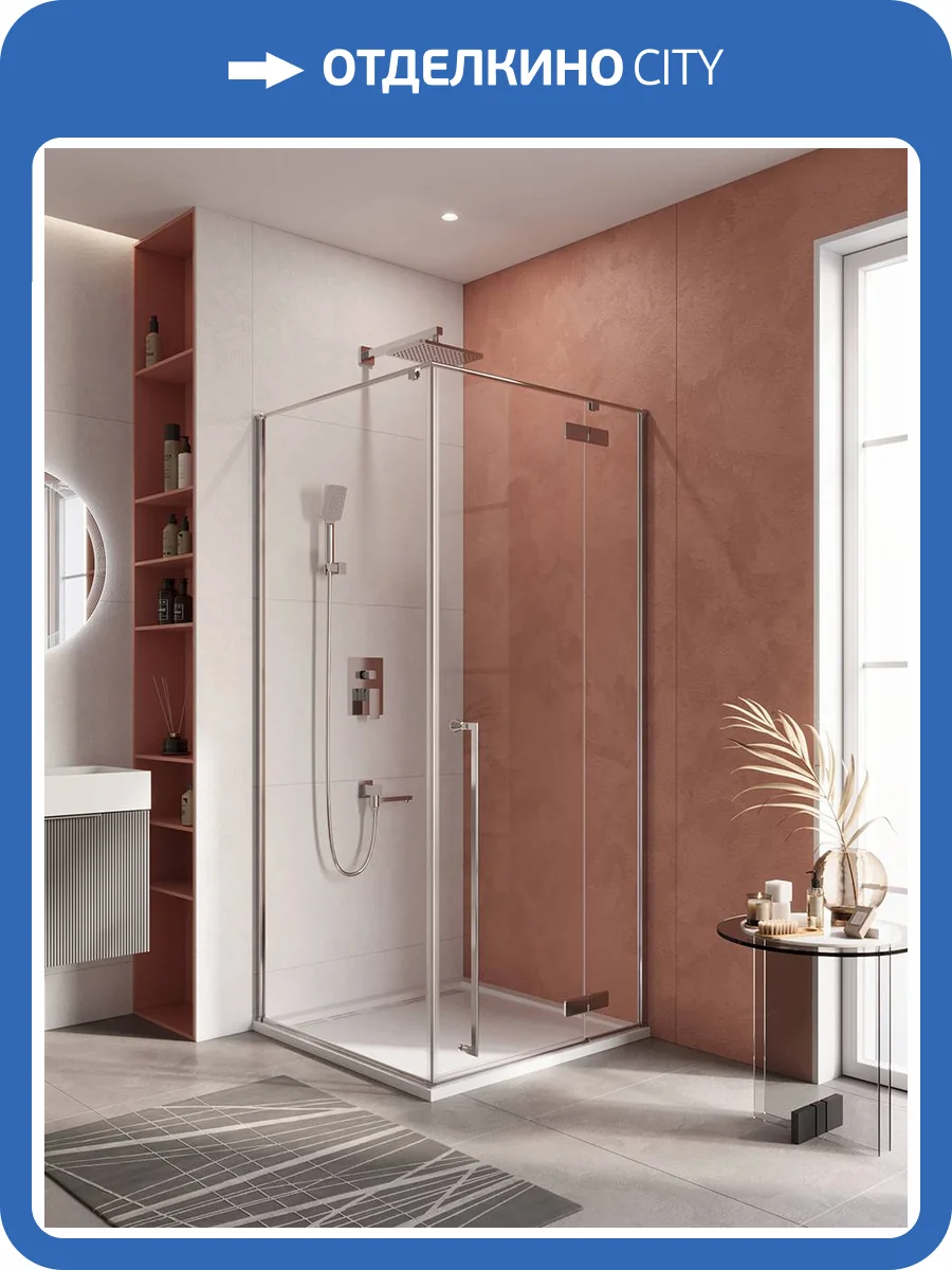 Душевой уголок Cezares LINER-A-1-90-C-Cr-R профиль хром, стекло прозрачное, 90x90x195 фото 7