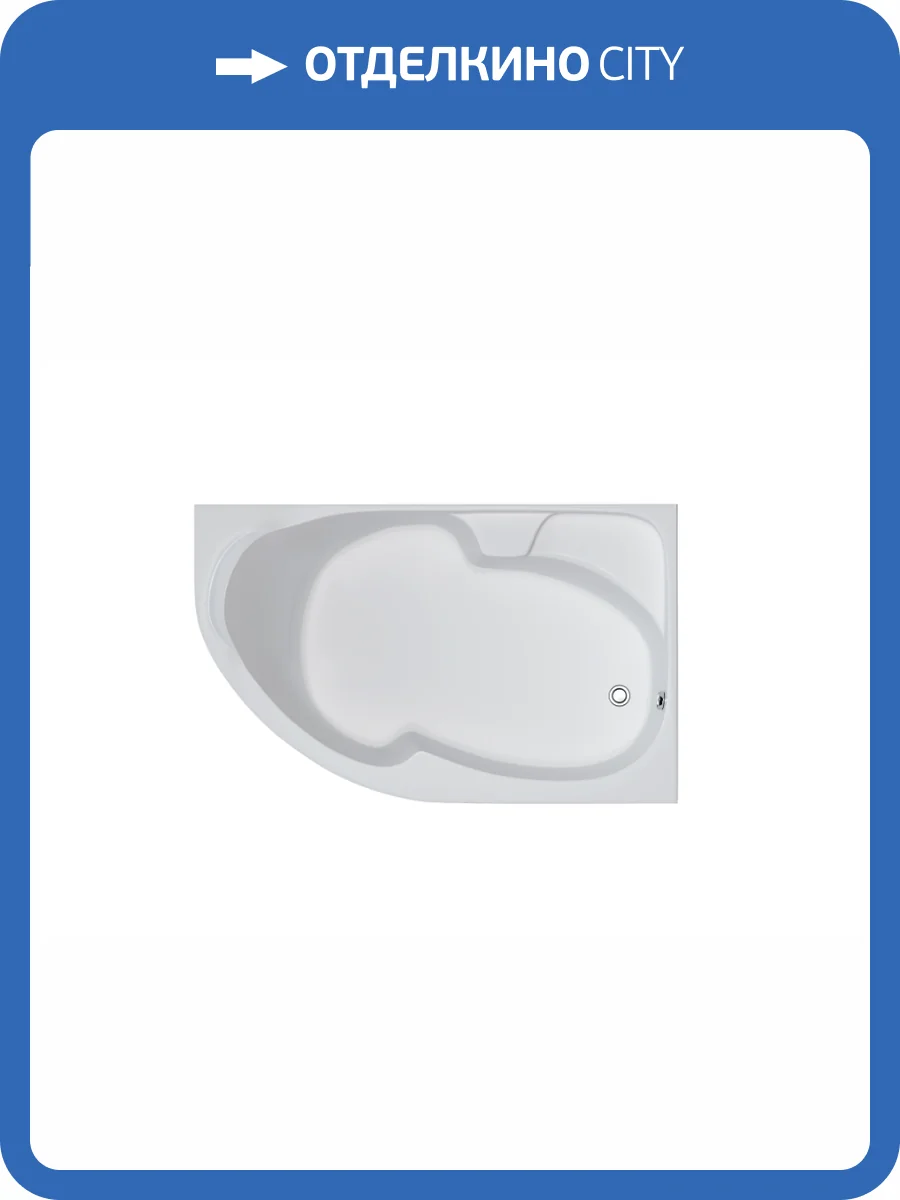 Акриловая ванна Creto Doris 14-15090R правая, белая, без каркаса, 150x90 фото 6