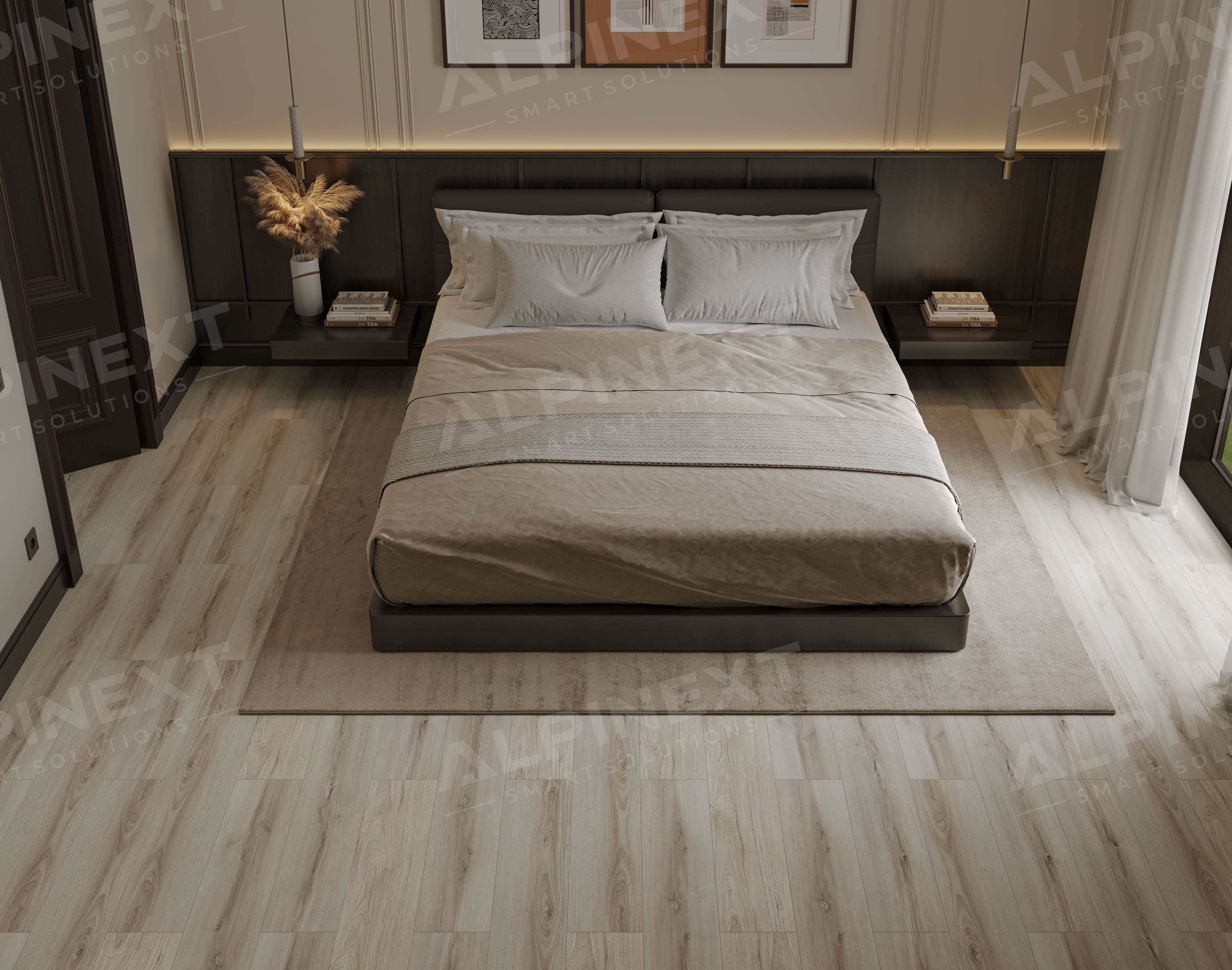 Ламинат Alpinext Quick Style 8/33 4V LF601-02 Ясень светлый 1218x198 фото 3