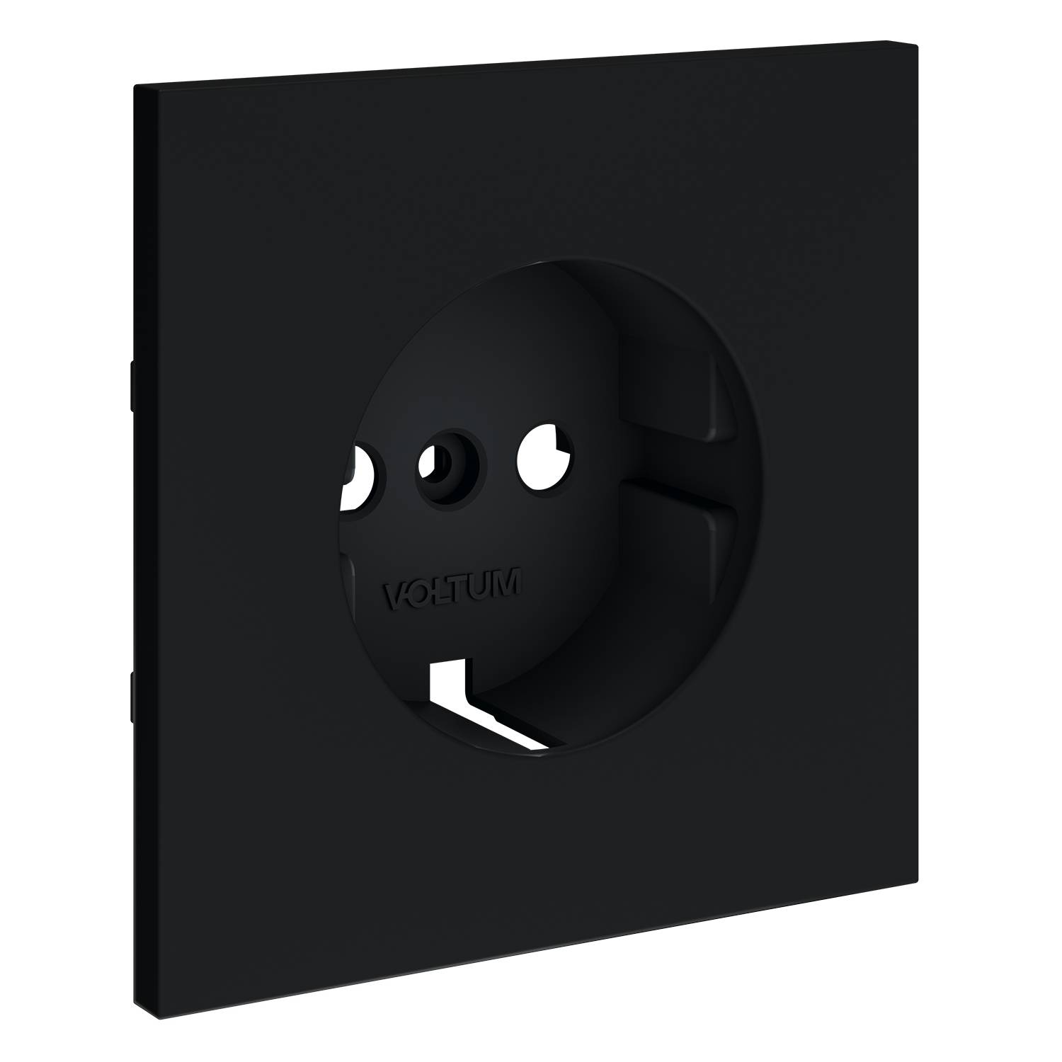 Лицевая панель для розетки с заземлением Voltum S70 VLS000607 графит