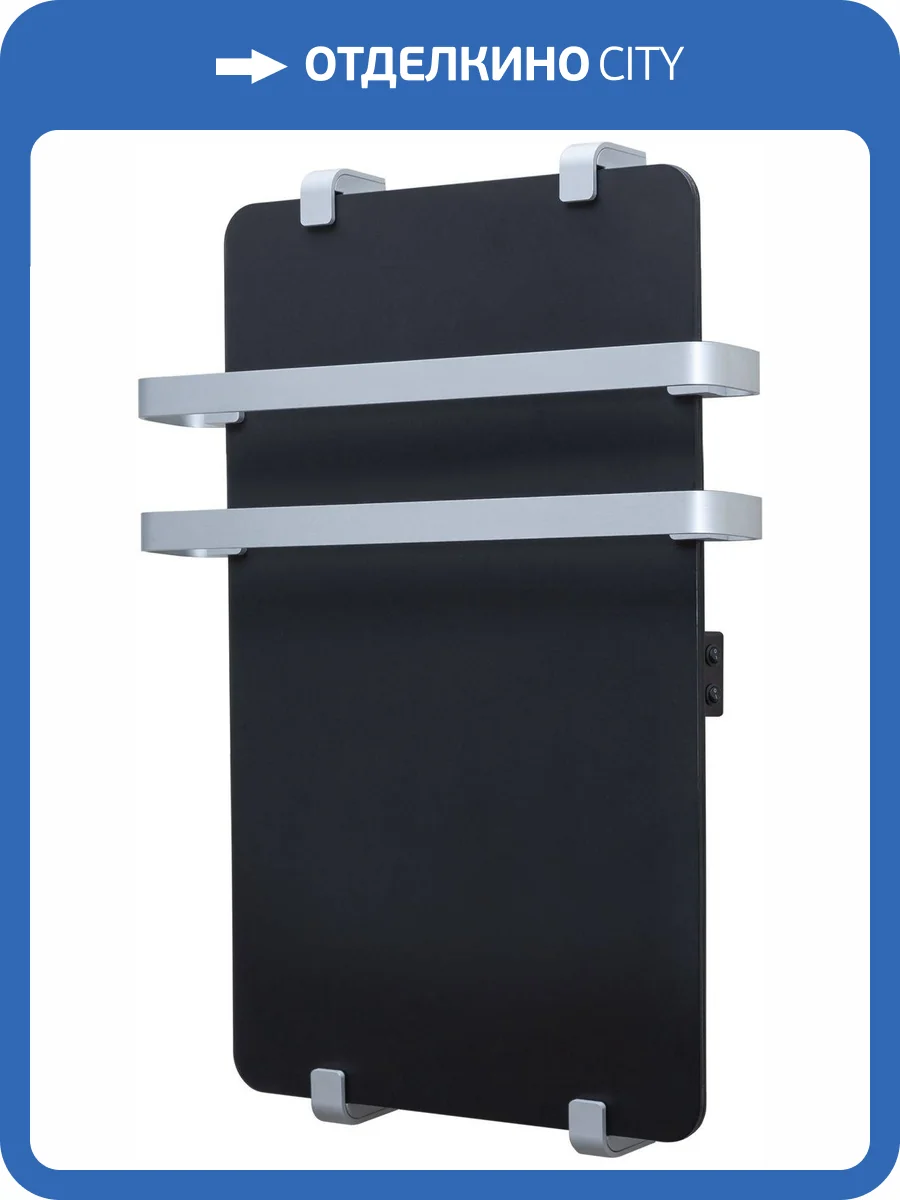 Полотенцесушитель электрический Allen Brau Infinity 00325623 100x44 черный, хром матовый фото 4