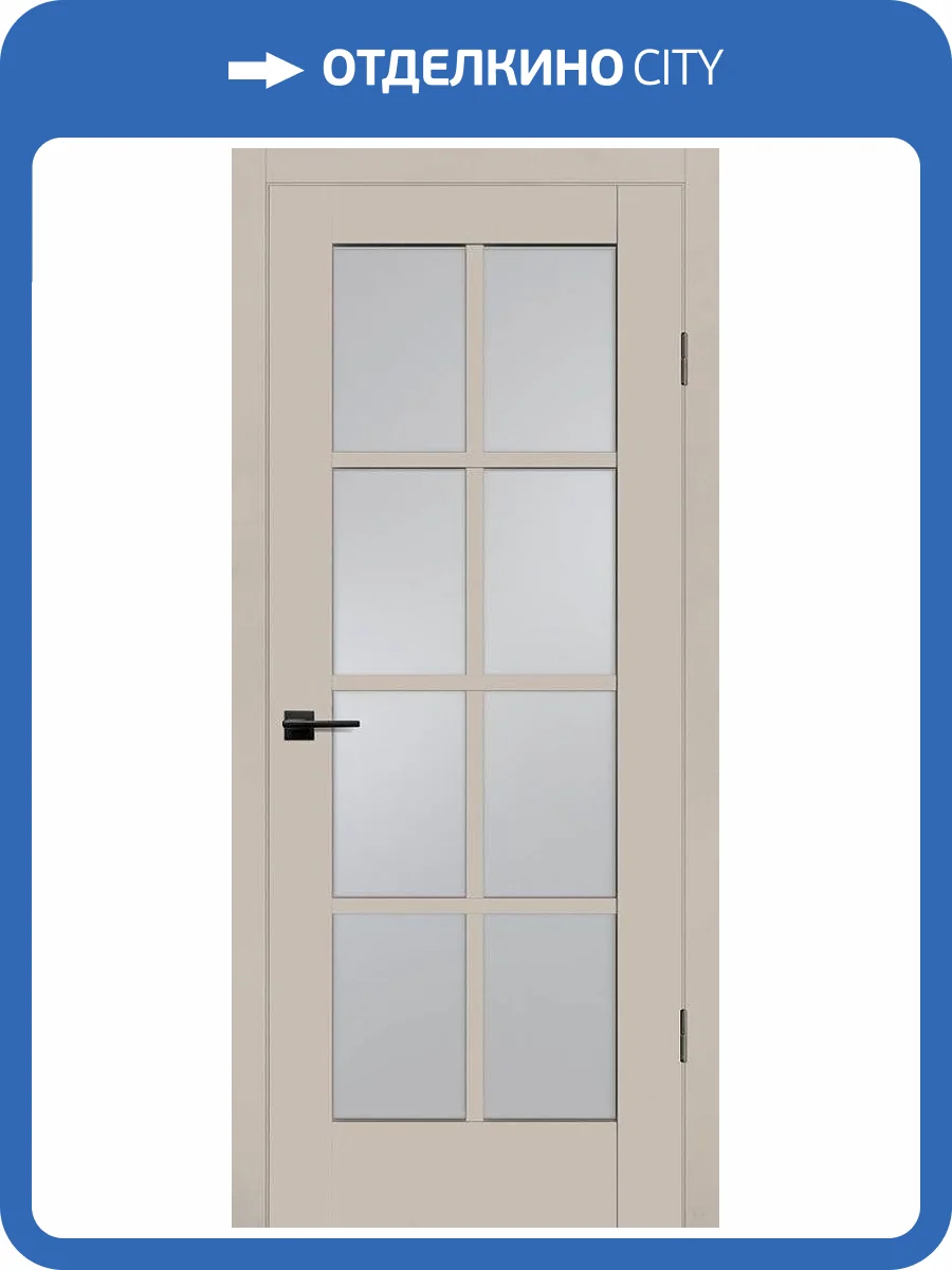 Межкомнатная дверь Profilo Porte PSC-41 полотно Шеллгрей, стекло сатинат матовый 700x2000 фото 2