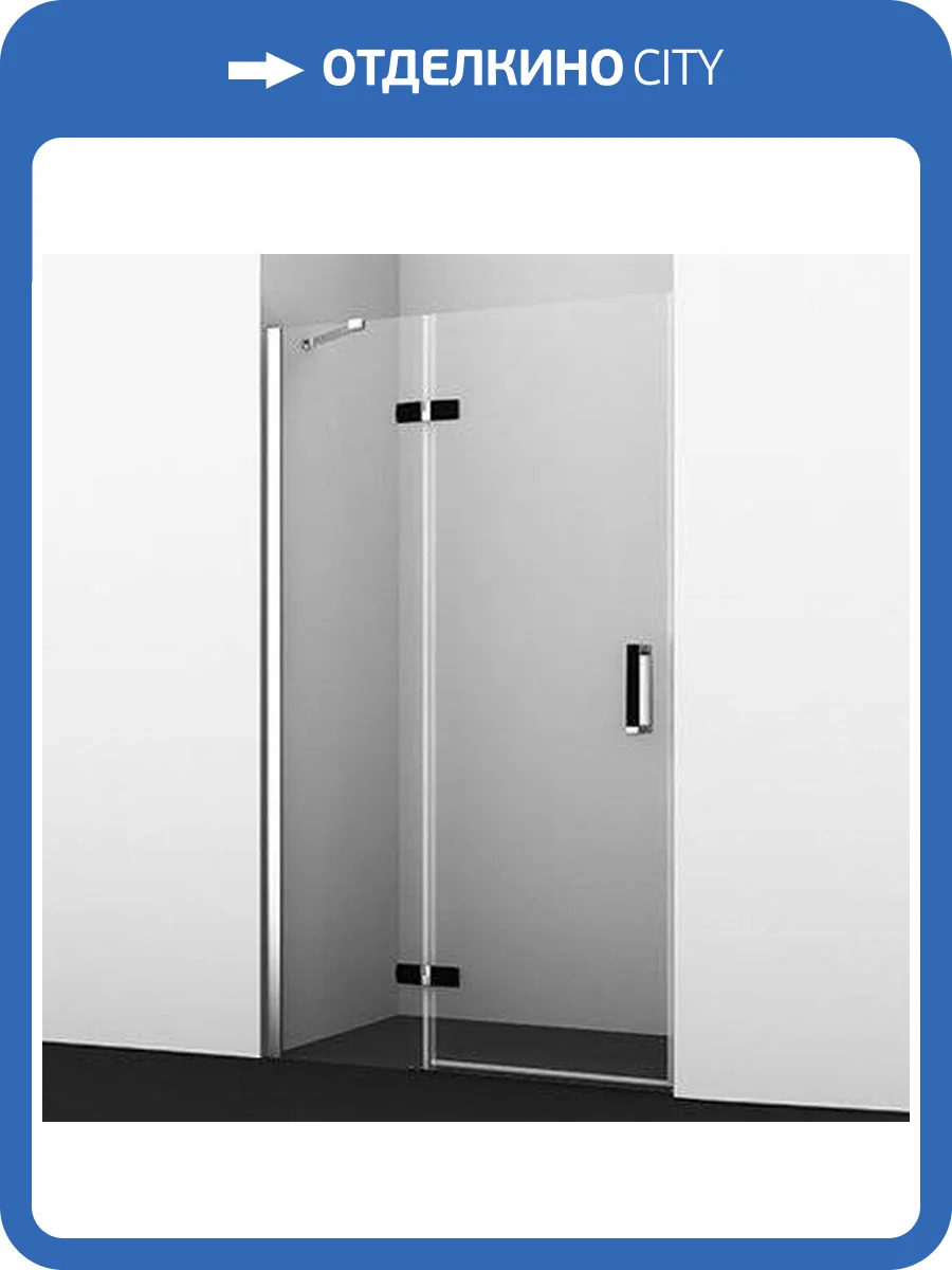 Душевая дверь в нишу Wasserkraft Aller 10H05LB black matt, 120 см фото 13