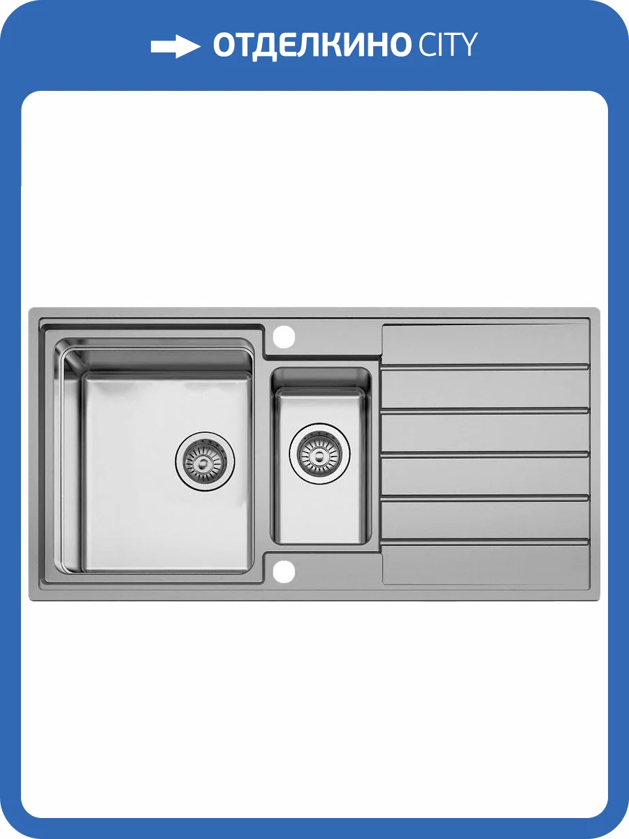Мойка кухонная Seaman Eco Roma SMR-9750B с клапан-автоматом фото 4