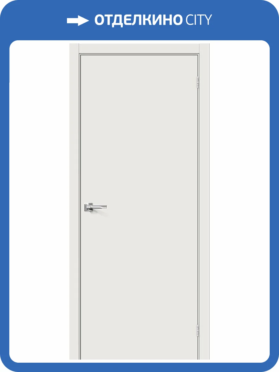 Межкомнатная дверь Bravo Гост-0 полотно Л-14 (Белый) 600x2000 фото 2