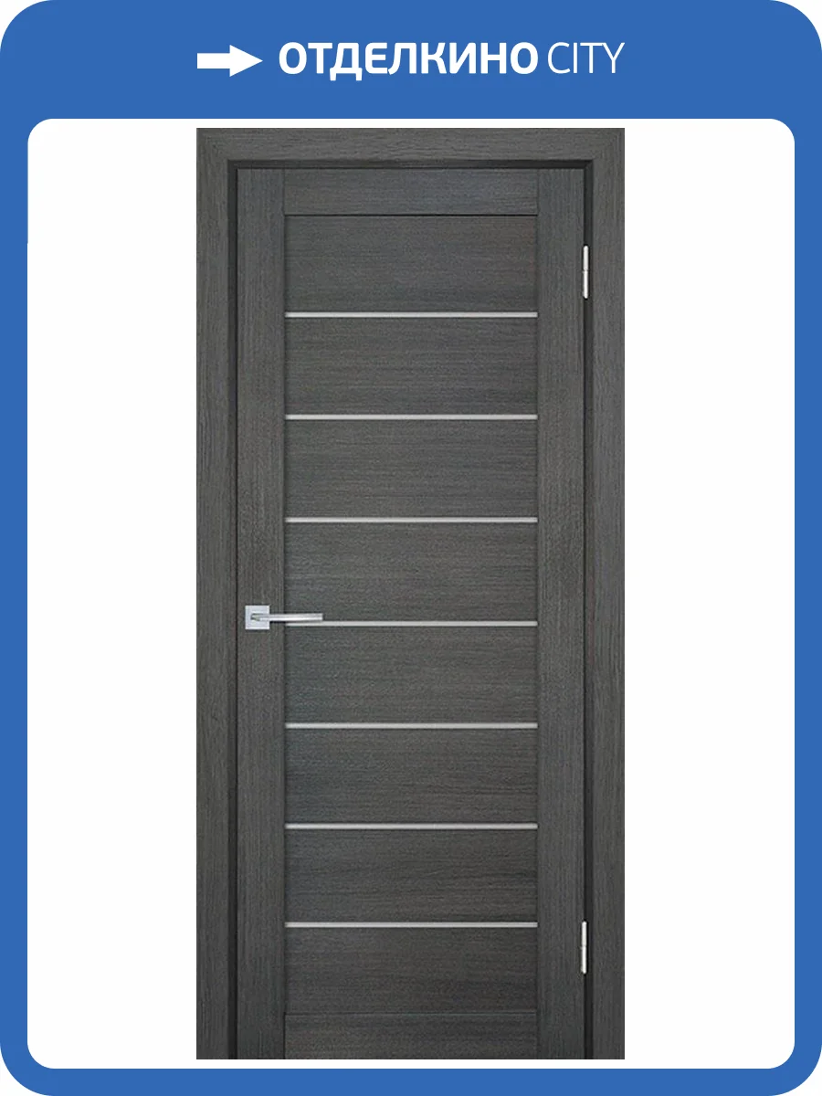 Межкомнатная дверь экошпон Мариам Техно 708, остекленная, грей 900x2000 фото 2