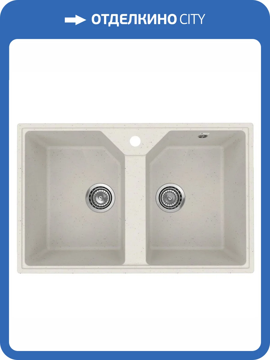 Мойка кухонная Uperwood Econ UPD-402 4010202112 белая матовая, 77x49 фото 5