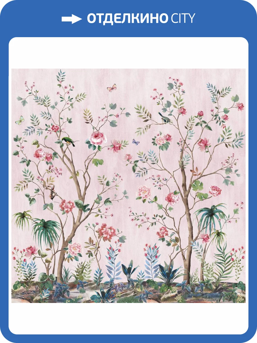 Бесшовные Eco обои Ortograf Flora 31150 Jasmine bone Ворс ОЕ фото 2