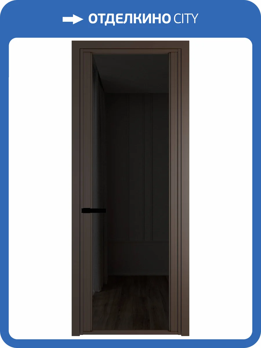 Межкомнатная дверь Profil Doors 2 AGP цвет профиля Деорэ, стекло безопасное 6 мм черное тонированное 700x2000 фото 2