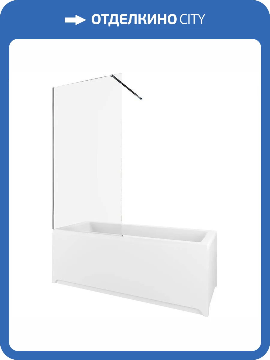 Шторка на ванну Allen Brau Infinity 3.21061.BA профиль серебро браш, стекло прозрачное, 82.5x160 фото 7