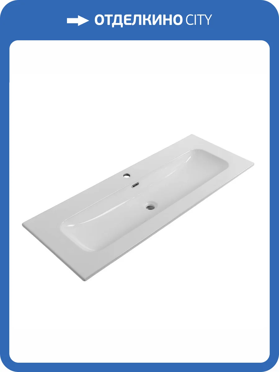 Раковина Cezares Eco CZR-8073-120 120 см, белая глянцевая фото 7
