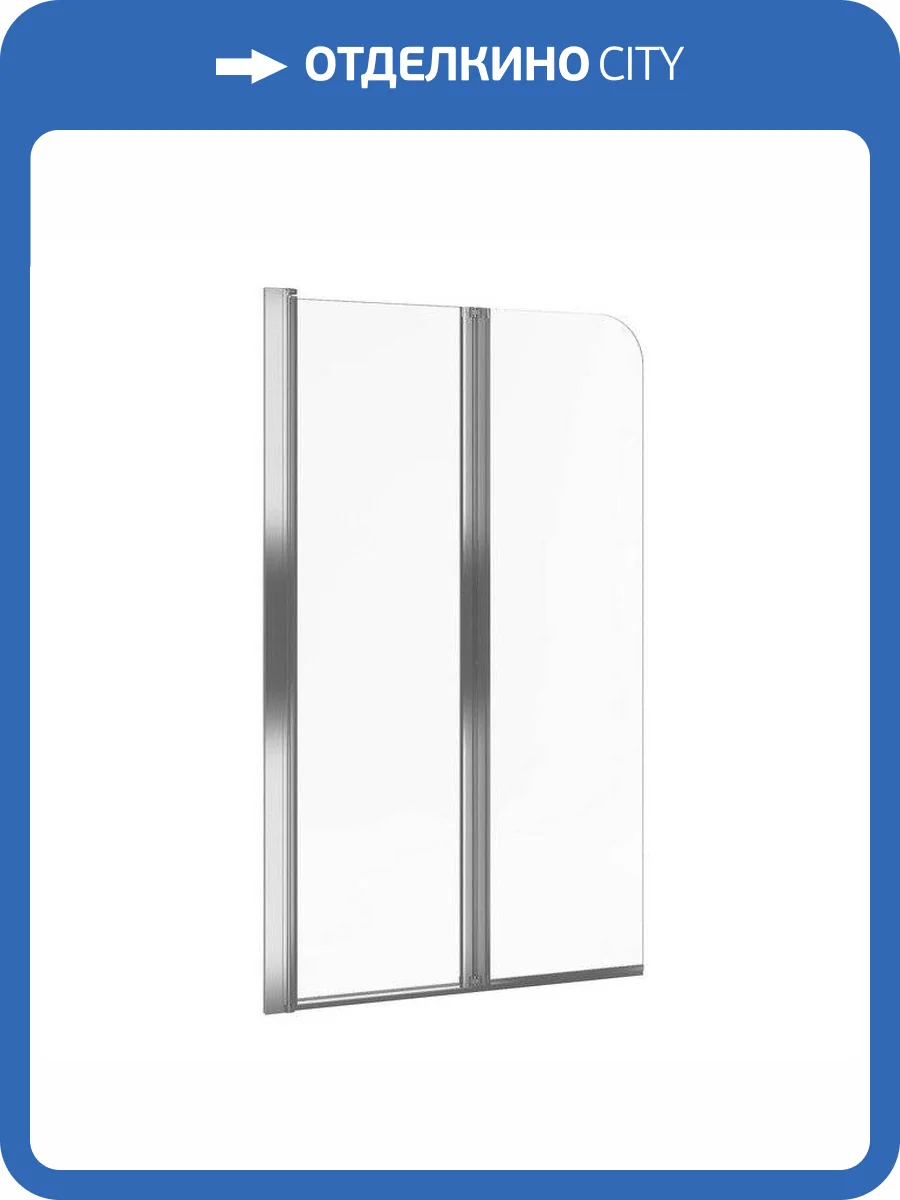 Шторка для ванны EXCELLENT Fliper 80 см (хром) левая фото 4