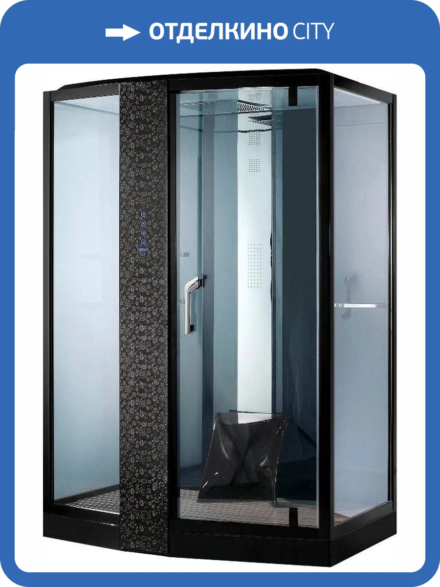 Душевая кабина Orans SR-89102LS черная, с хамамом и сиденьем фото 9