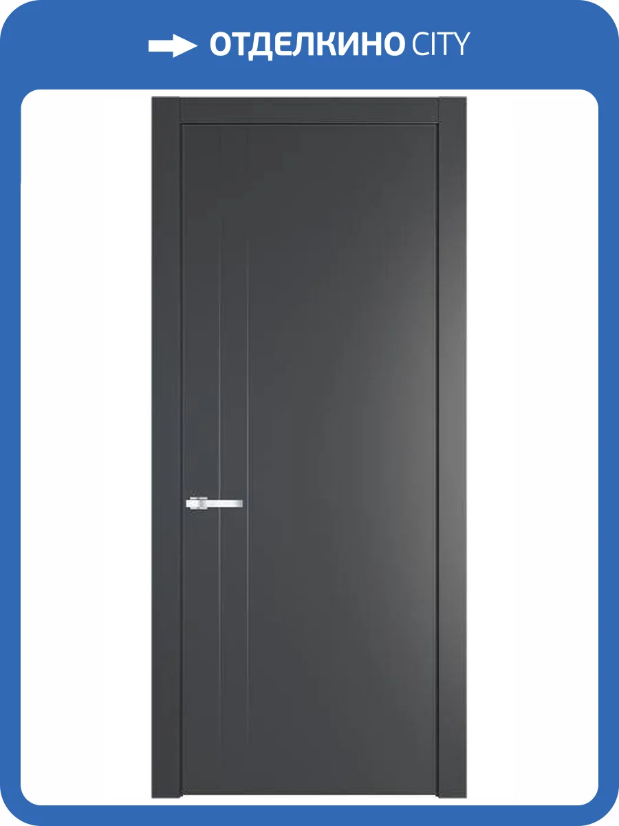 Межкомнатная дверь Profil Doors 12 PA полотно Графит, профиль серая ночь, алюминиевый молдинг 3мм 700x2000 фото 2