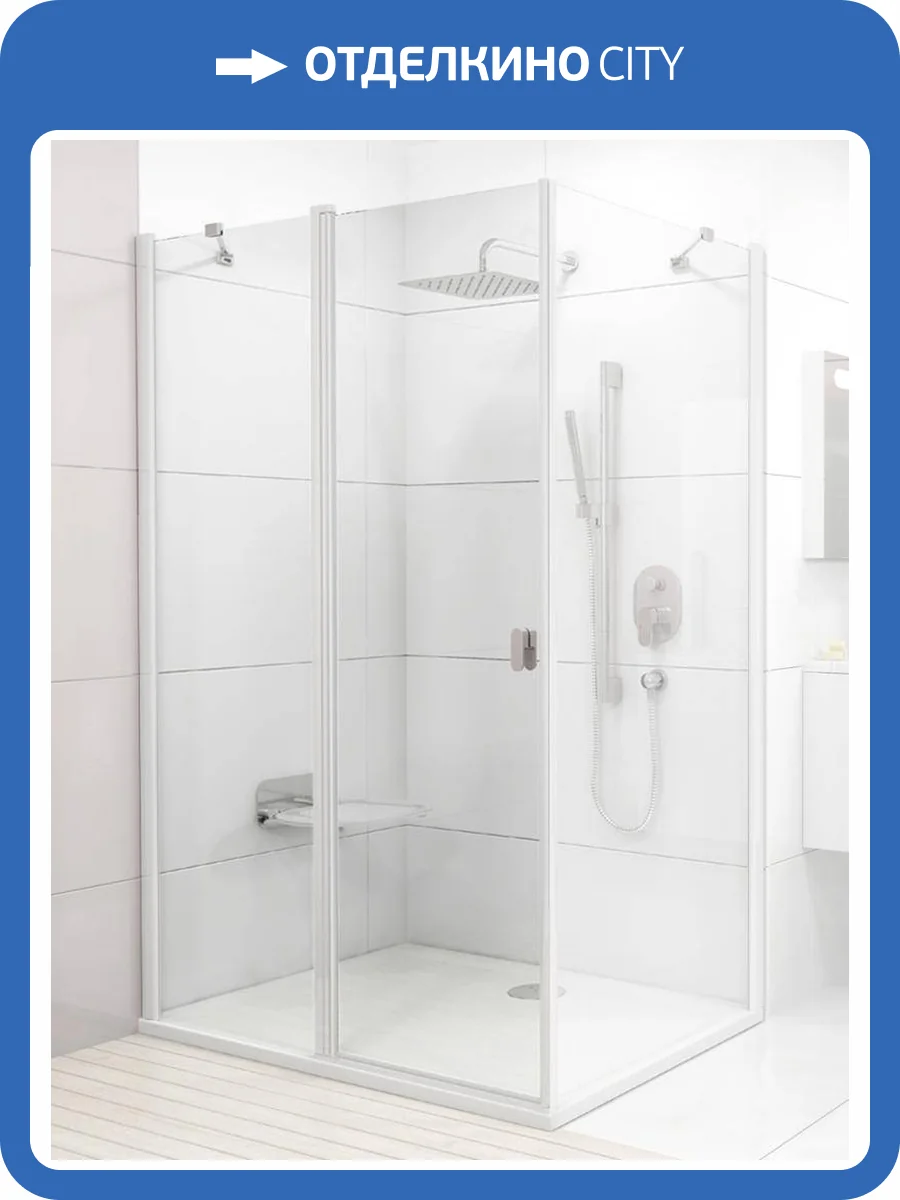 Дверь для душевого уголка Ravak CRV2-120 Transparent, профиль белый фото 4