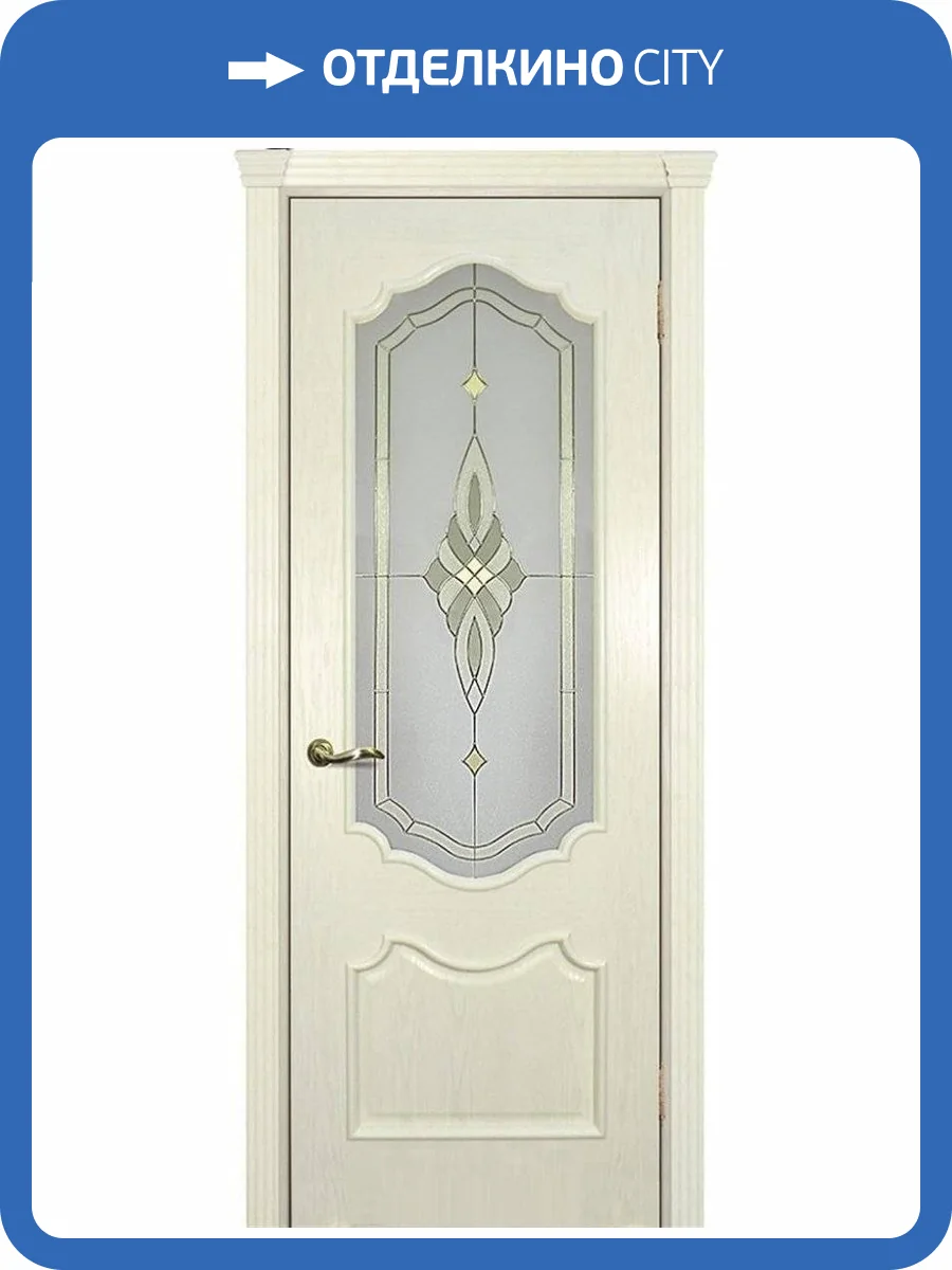 Межкомнатная дверь шпон Текона ФРЕЙМ 01, остеклённая, ясень бисквит 700x2000 фото 2