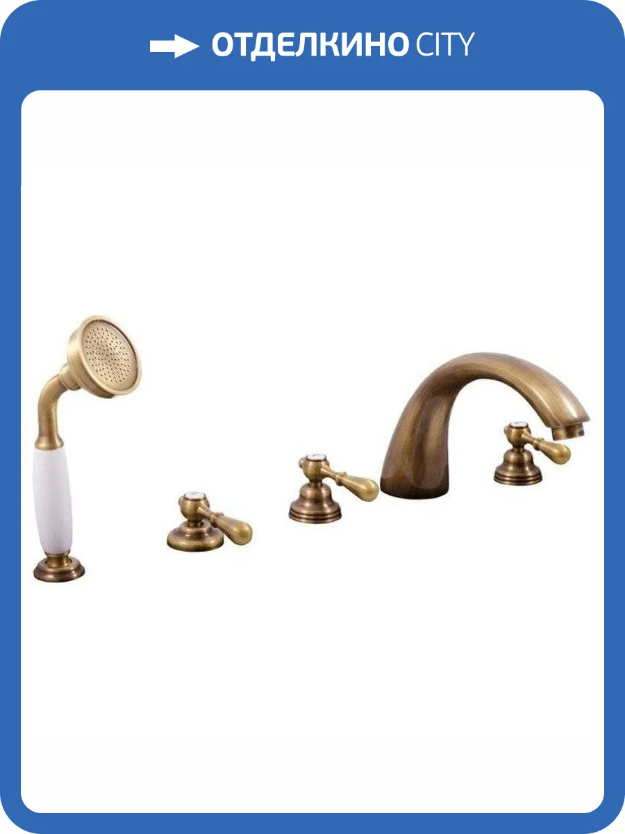 Смеситель на борт ванны Rav Slezak Morava MK469.5PSM бронза фото 7