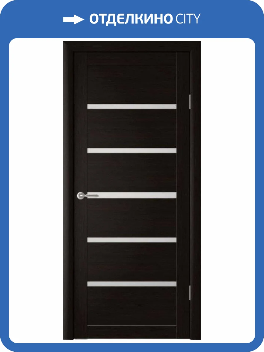 Межкомнатная дверь Albero Вена остеклённая тёмный кипарис мателюкс 800x2000 фото 2