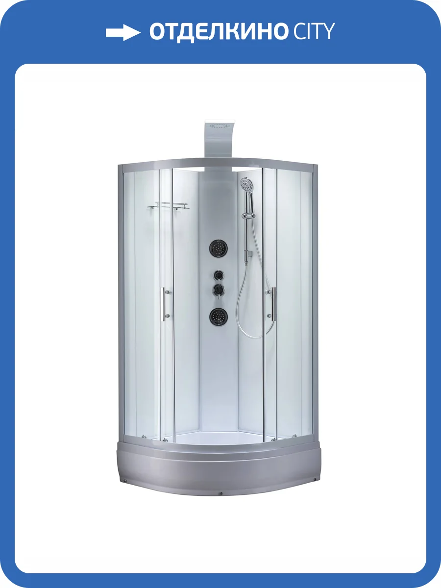 Душевая кабина Taliente TA-100CW профиль белый, стекло прозрачное, 100x100x220 фото 11