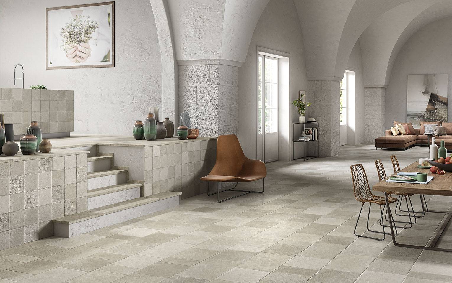 Керамогранит Cerdomus Pietra Di Ostuni 79477 Grigio 60x60 фото 4