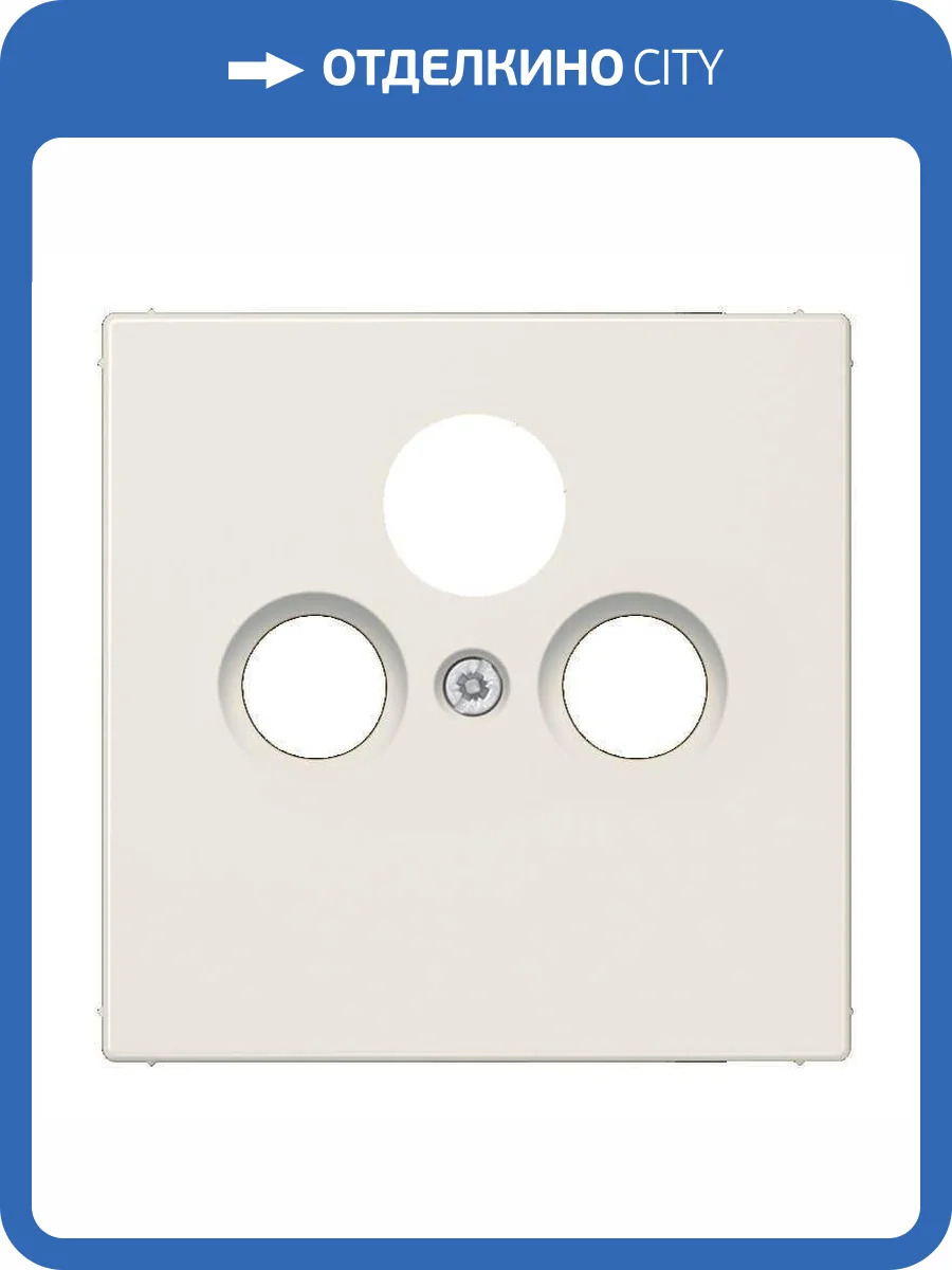 Накладка TV-SAT-FM розетки Jung LS 990 слоновая кость LS990SAT фото 2