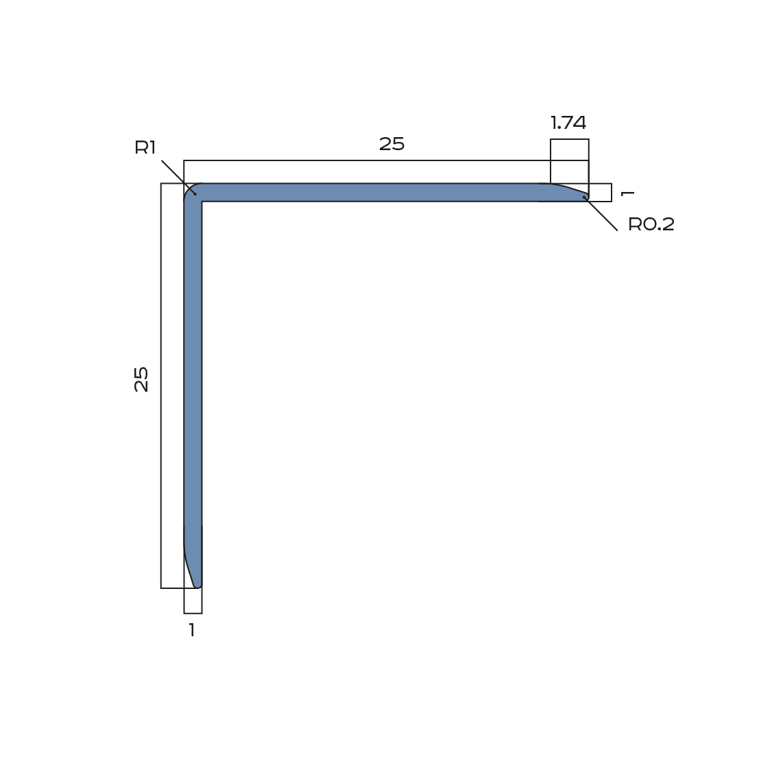 Уголок защитный Neexy pv64-07 BBR бронза блестящая 270x2.5x2.5 фото 2