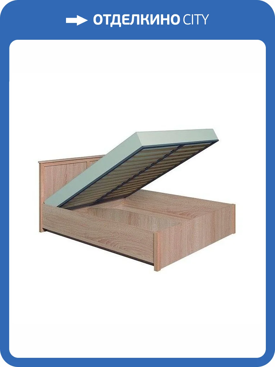 Кровать с подъемным механизмом ГЛАЗОВ МЕБЕЛЬ Sherlock Т0017925 42.2 дуб сонома 160х200 фото 2