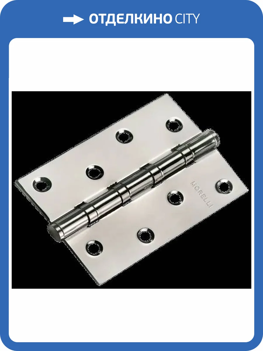 Петля дверная универсальная MSN 100X70X2.5-4BB SN с подшипником стальная, врезная, цвет белый никель, сталь фото 2
