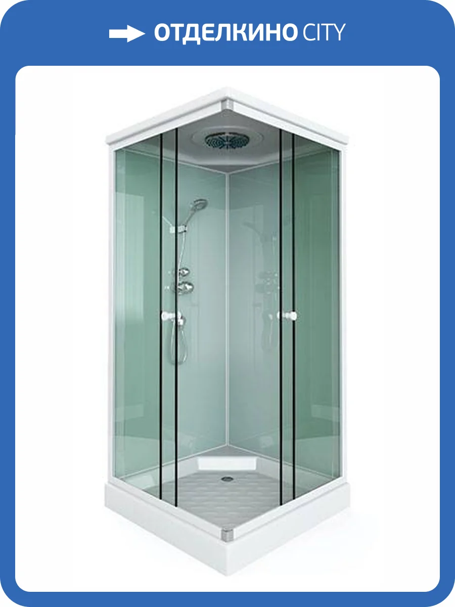 Душевая кабина Arcus Style S-41 90x90x210, двери - матовые фактурные, задние стекла - белые матовые фото 3