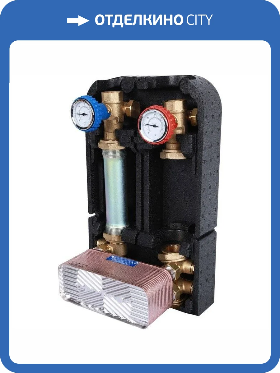 Насосная группа Stout с теплообменником 34 пластины, без насоса фото 4