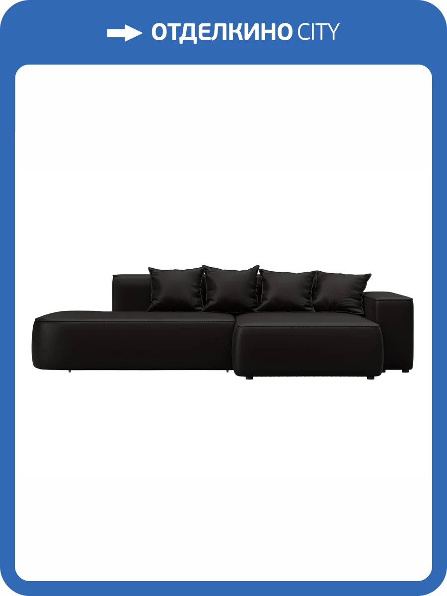 Диван угловой Лига Диванов Лига-065 129803 GRIFON 12 коричневый, угол правый фото 9