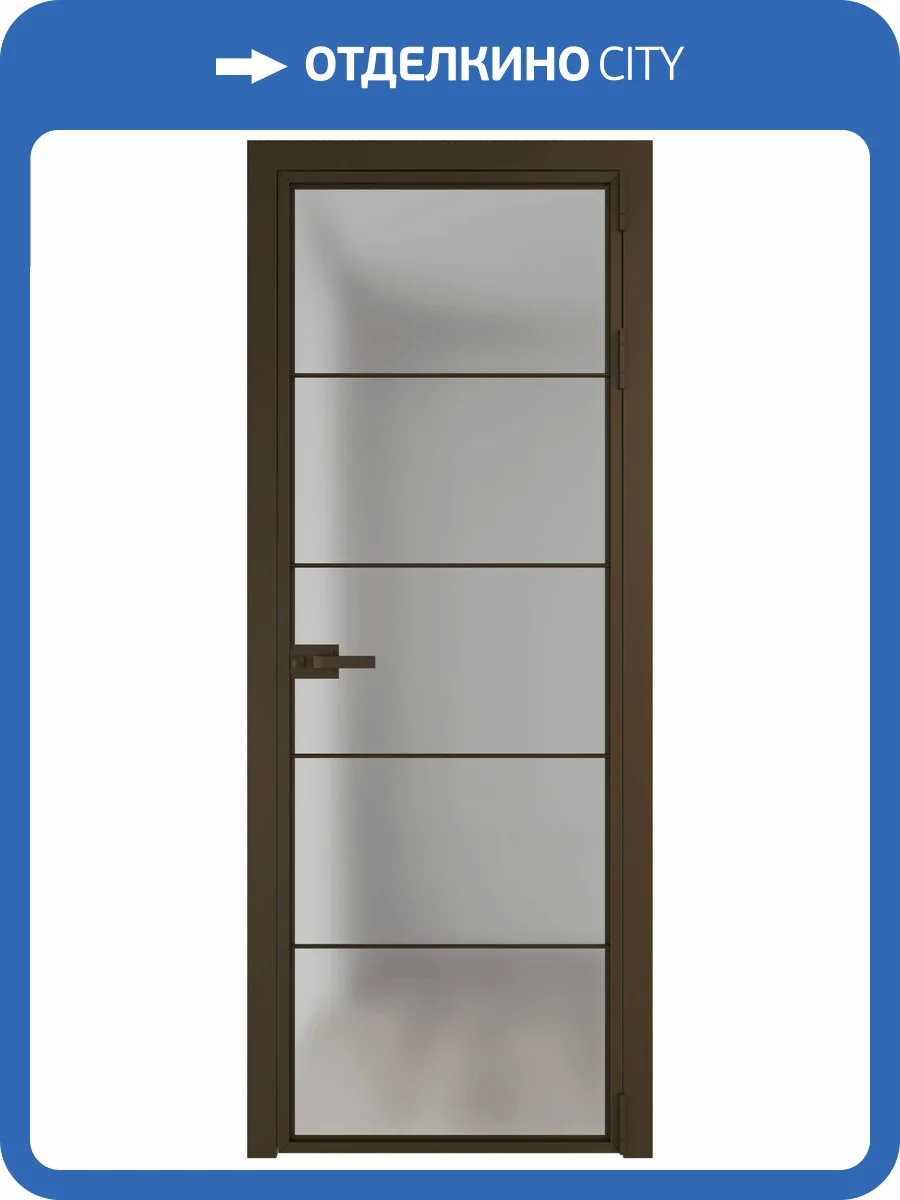 Межкомнатная дверь Profil Doors 5 AX цвет профиля Деорэ, стекло безопасное 6 мм матовое 700x2000 фото 2