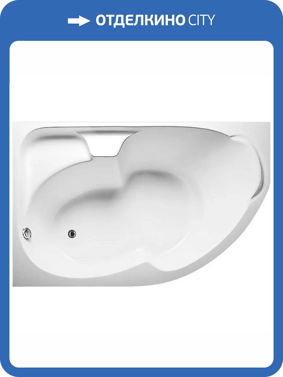 Акриловая ванна 1MarKa Diana 160x100 левая, с каркасом фото 8