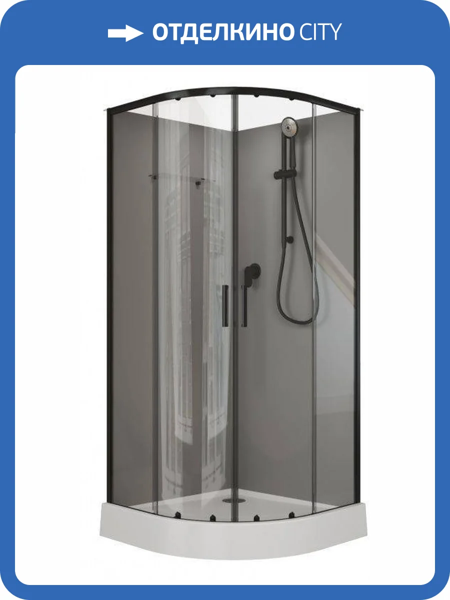 Душевая кабина Aquanet Passion EVO 267257 профиль черный, 900x900 фото 5