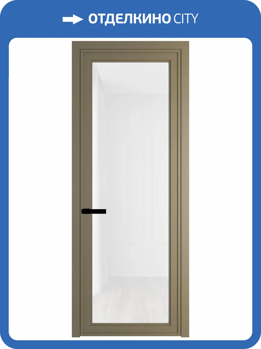 Межкомнатная дверь Profil Doors 1 AGP цвет профиля Шампань, стекло безопасное 6 мм белый триплекс 800x2000 фото 2