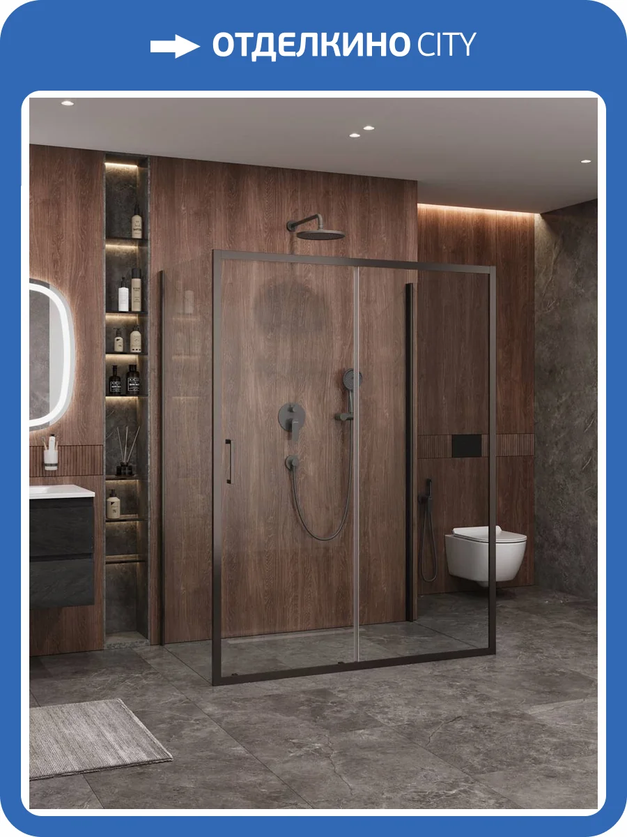 Душевой уголок Cezares MOLVENO-AH-12-140/90-C-GM-IV профиль оружейная сталь, стекло прозрачное, 140x90x195 фото 7